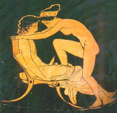 Lovers on a Greek bowl