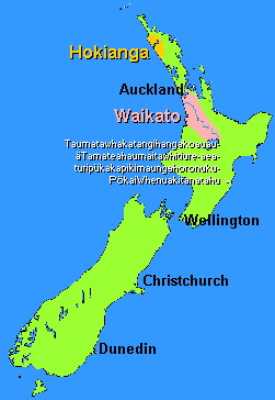 Map of New Zealand